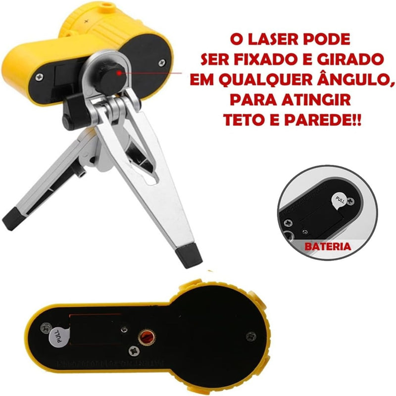 Nível Laser Giratório 360º Com Tripé Nivelador - mondomio