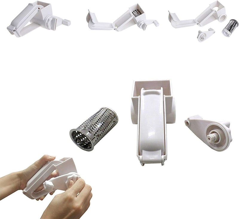 Ralador De Queijo Manivela Inox E Plástico - mondomio