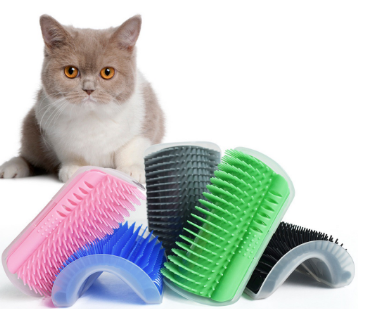 Escova Massageadora com Catnip Tira Pelos e Massageia Gatos - mondomio