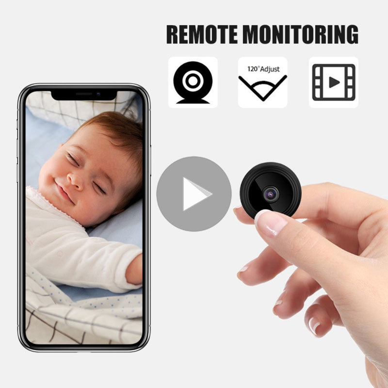 Câmera Mini Magnética Aplicativo Visão Noturna A9 - mondomio