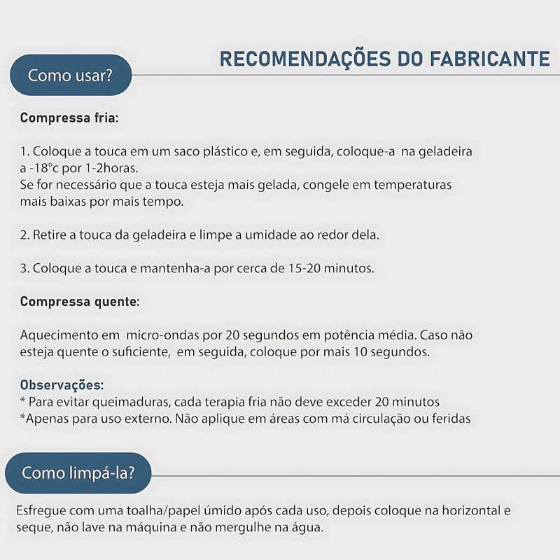 Máscara Terapêutica para Alívio de Dores e Relaxamento - Quente ou Fria - mondomio