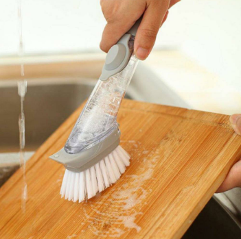 Escova de Limpeza 2 em 1 Dispenser Detergente - mondomio