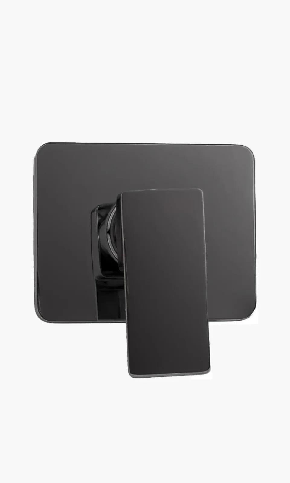 Acabamento para Registro Monocomando Square Preto - Mondo Mio - padrão Deca