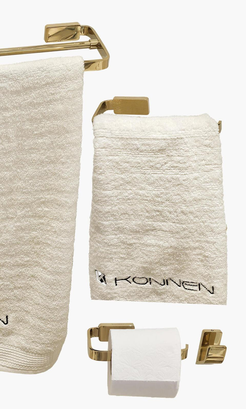 Acessorios para Banheiro Kit com 4 peças - Konnen Metais - Maya Toalheiro Duplo