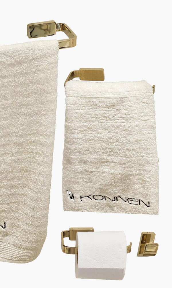 Acessorios para Banheiro Kit com 4 peças - Konnen Metais - Maya Toalheiro Simpl