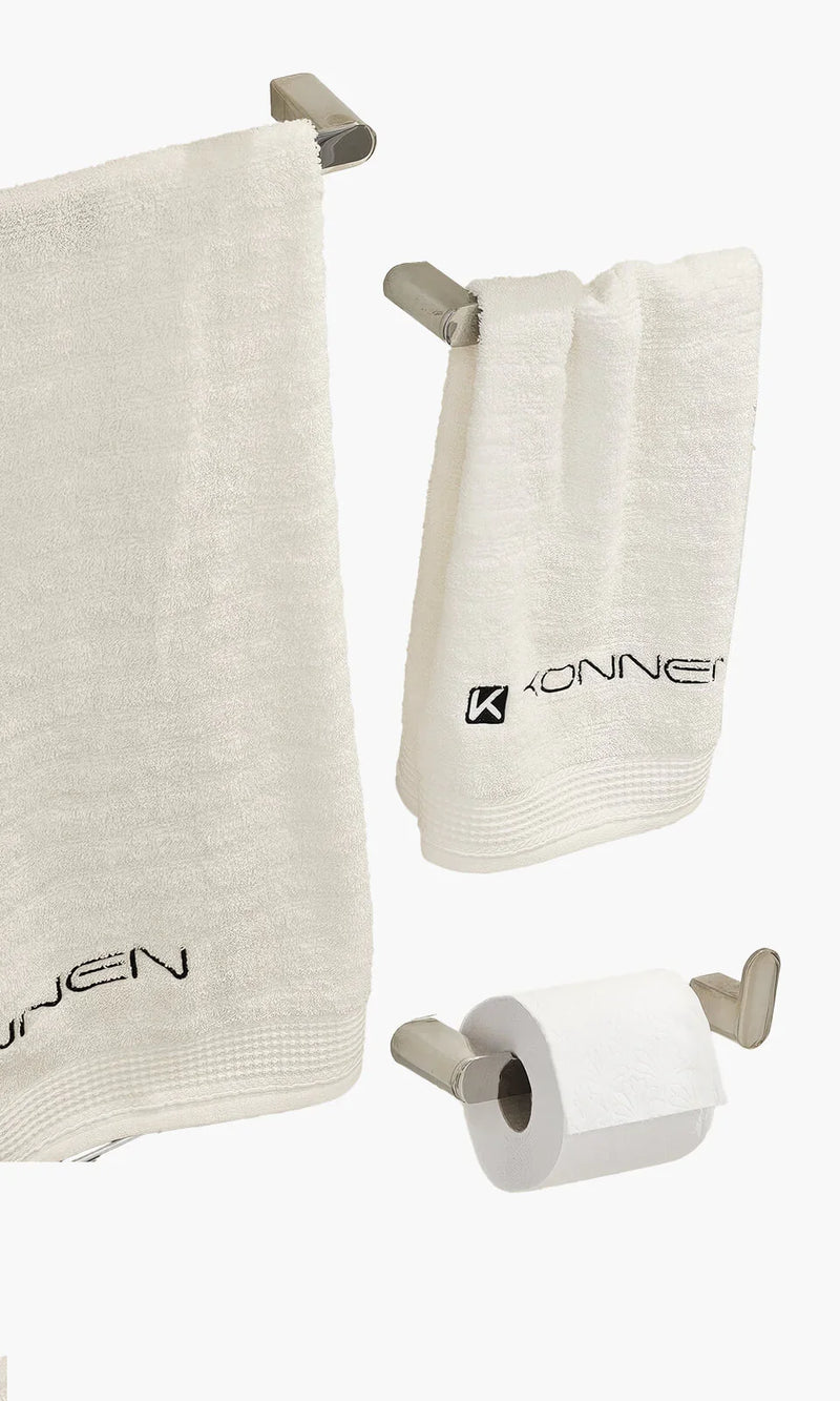 Acessorios para Banheiro Kit com 4 peças - Konnen Metais - Round Toalheiro Simp