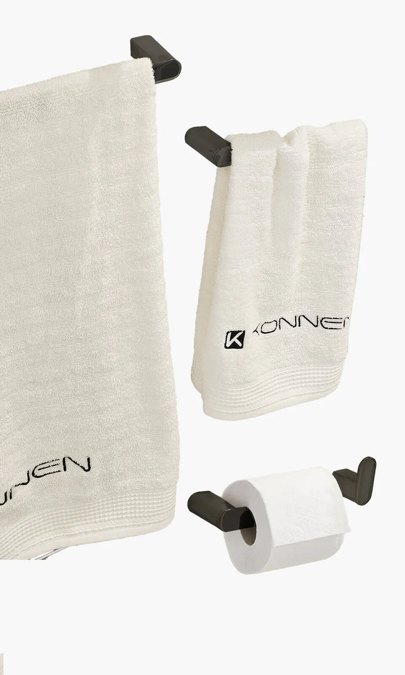 Acessorios para Banheiro Kit com 4 peças - Konnen Metais - Round Toalheiro Simp