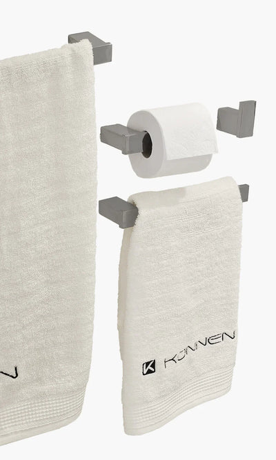 Acessorios para Banheiro Kit com 4 peças - Mondo Mio - Square Toalheiro