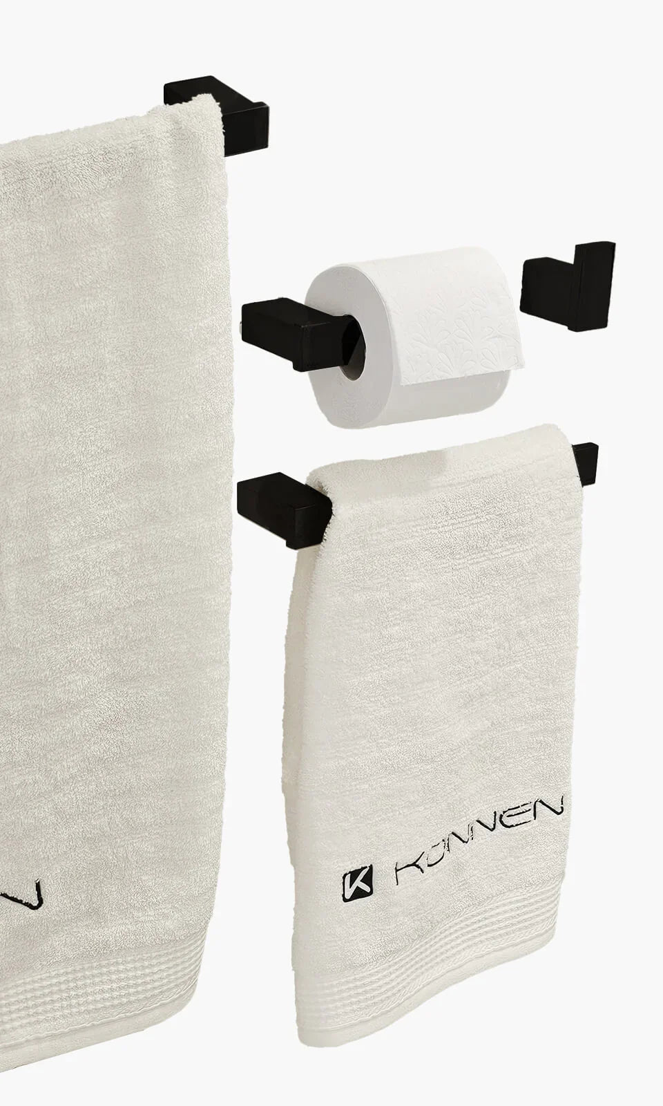 Acessorios para Banheiro Kit com 4 peças - Mondo Mio - Square Toalheiro da Mondo Mio