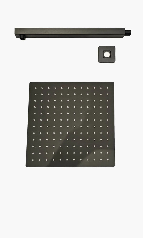 Ducha Chuveiro 30 cm de Parede Quadrada - Konnen Metais - Ducha Square 30 Preto