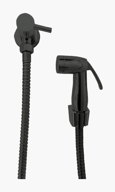 Ducha Higienica para Banheiro - Konnen Metais - Ducha Higienica Round Preto - Mondo Mio