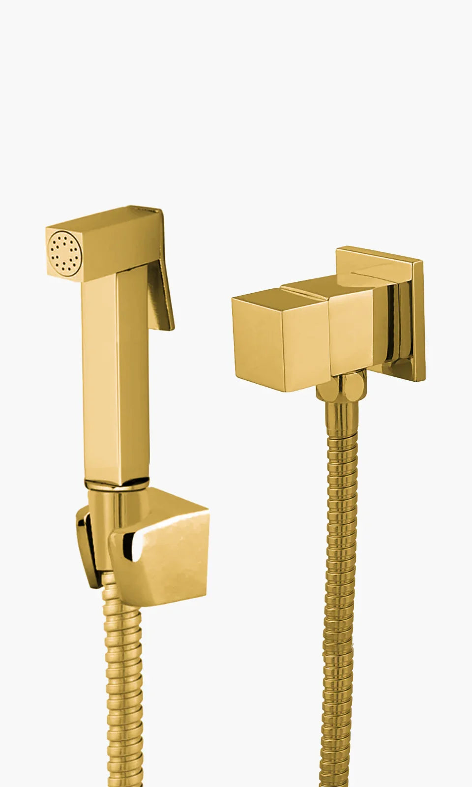 Ducha Higienica para Banheiro - Konnen Metais - Ducha Higienica Square Dourada - Mondo Mio