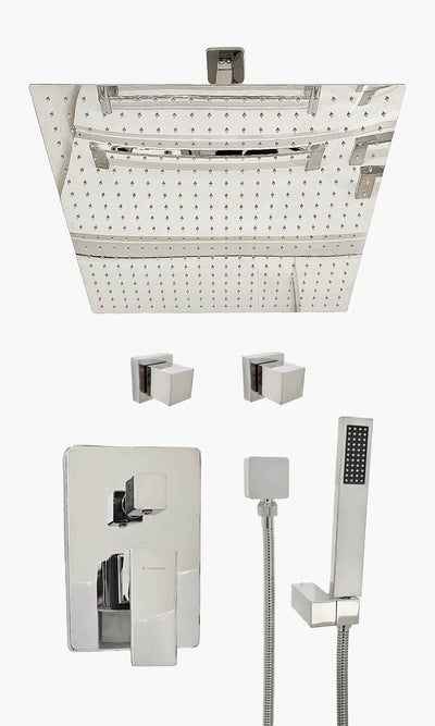 Kit Área de Banho - Cromado - Square - 50- Registro Monocomando Mondo Mio