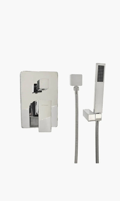 Kit Área de Banho - Cromado - Square - Registro Monocomando com Ducha Manual Mondo Mio