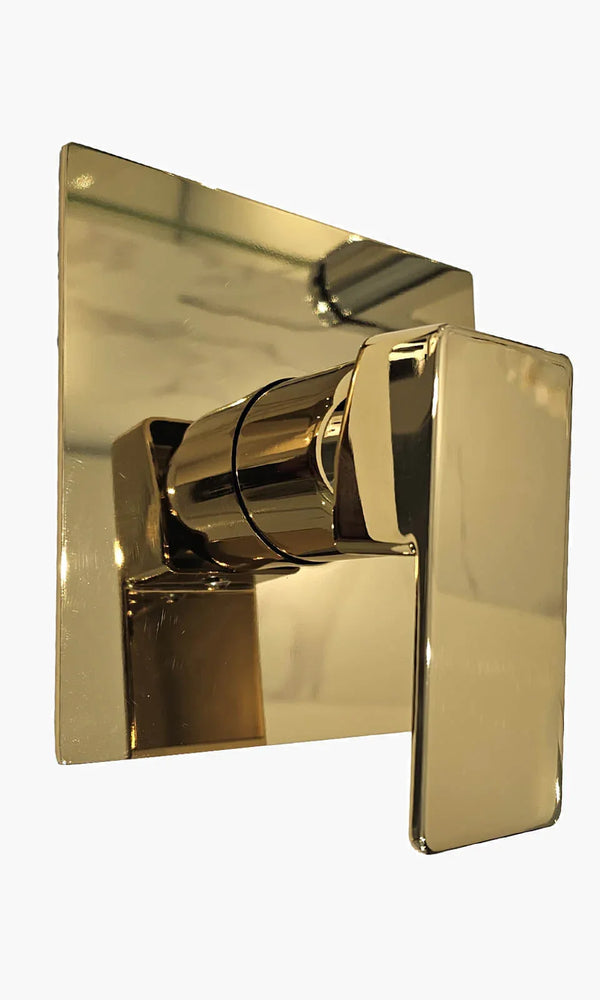 Kit Área de Banho - Dourado - Square - Acabamento de Registro Monocomando - Kon