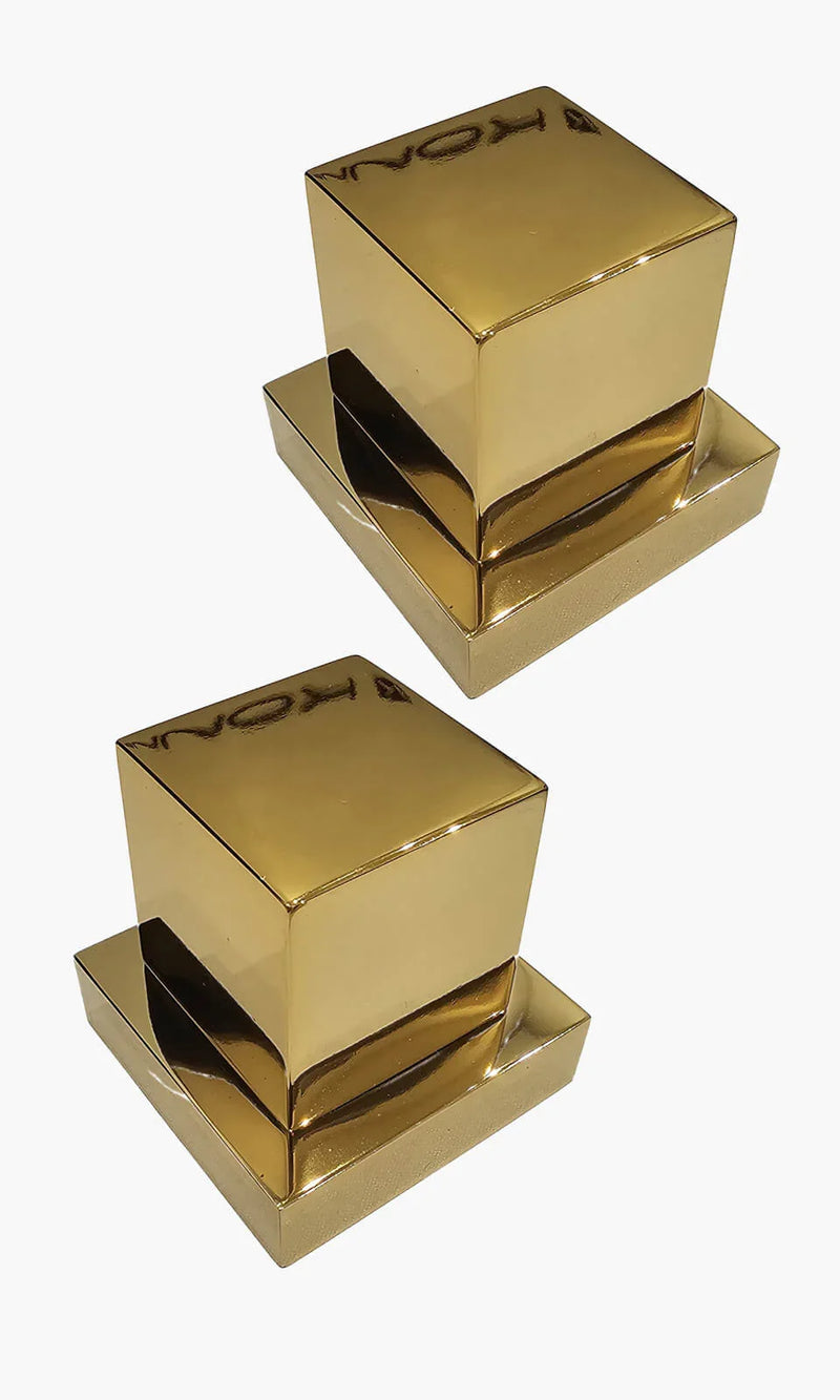 Kit Área de Banho - Dourado - Square - Acabamento de Registro Monocomando com K