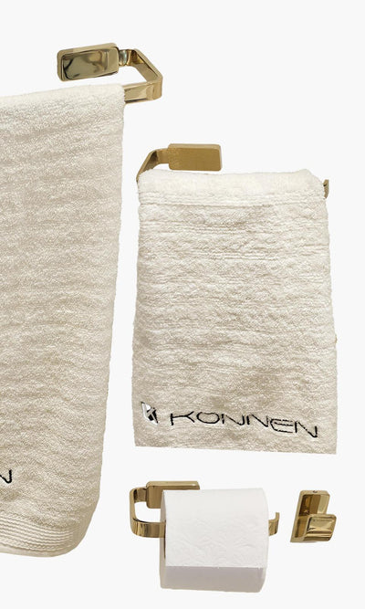 Kit Área de Banho - Dourado - Square - Registro Simples e Acessório Maya - Mondo Mio