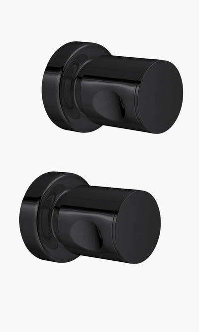 Kit Área de Banho - Preto Fosco - Round - Acabamento de Registro Monocomando - Mondo Mio