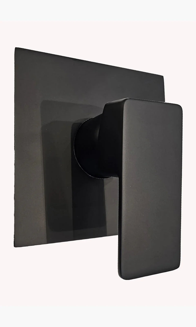 Kit Área de Banho - Preto Fosco - Square - Acabamento de Registro Monocomando -