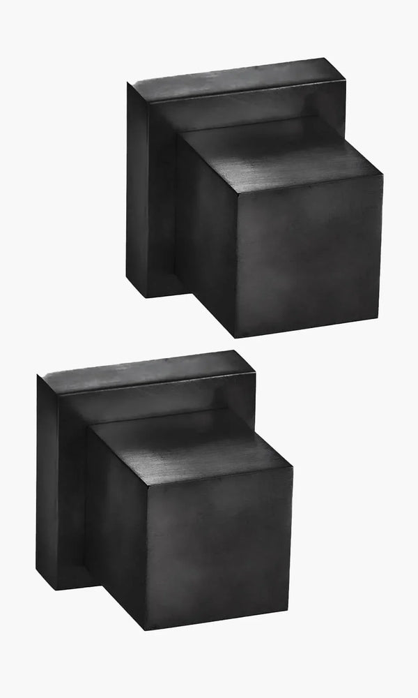 Kit Área de Banho - Preto Fosco - Square - Acabamento de Registro Monocomando -