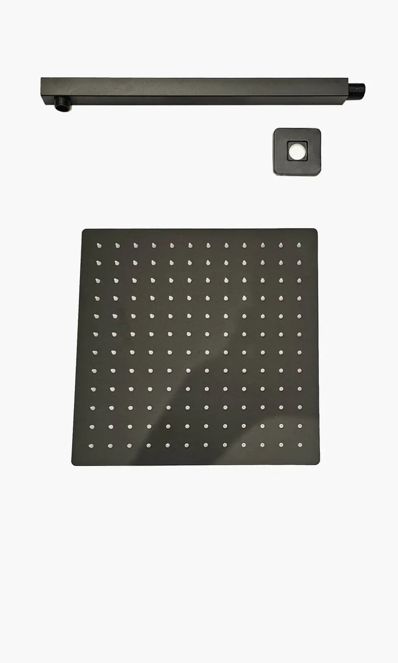 Kit Área de Banho - Preto Fosco - Square - Acabamento de Registro Monocomando -