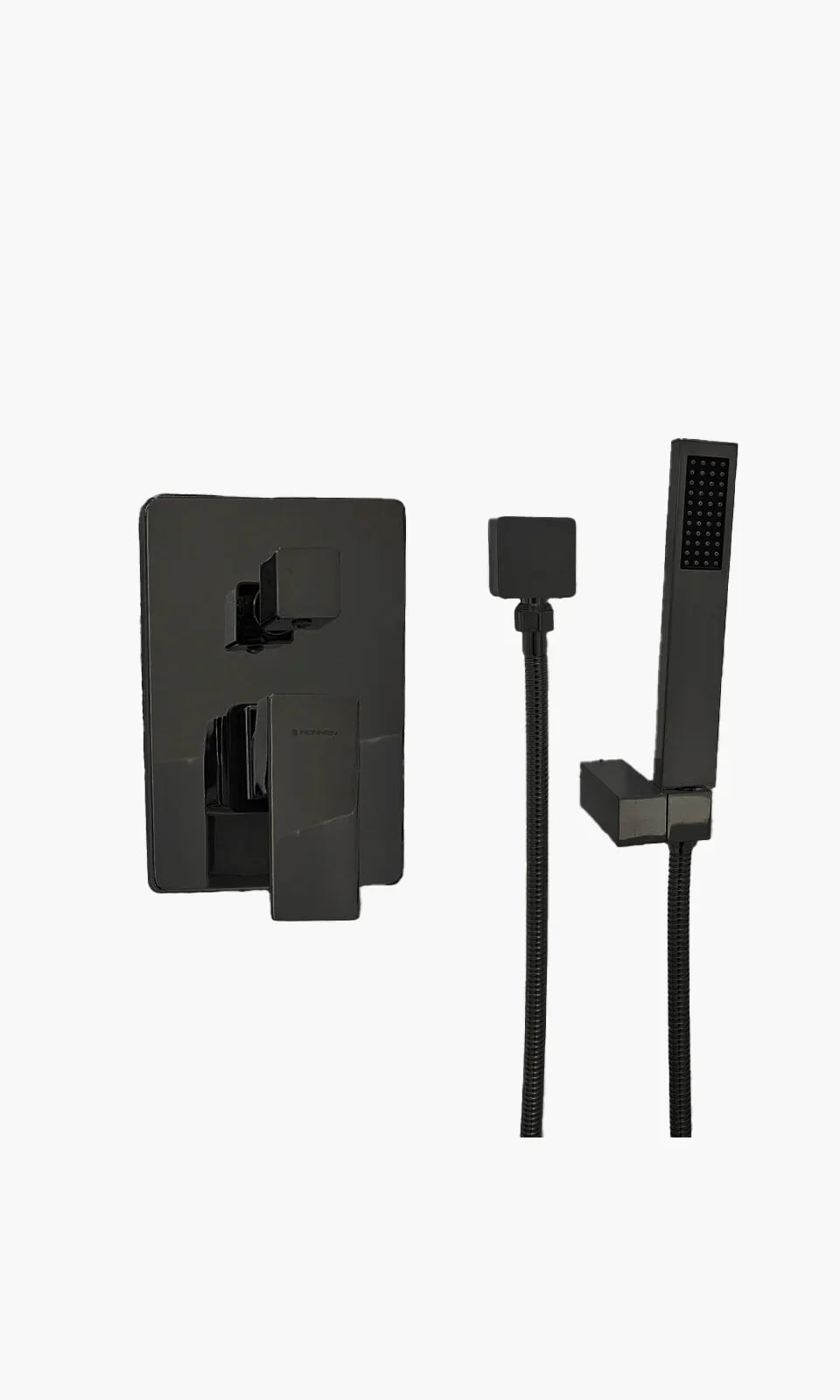 Kit Área de Banho - Preto Fosco - Square - Registro Monocomando Mondo Mio