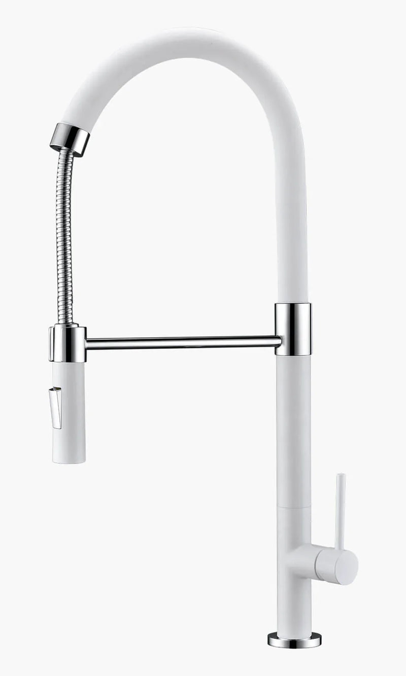 Torneira Gourmet  Monocomando para Cozinha - Konnen Metais - Stella Branca - 503