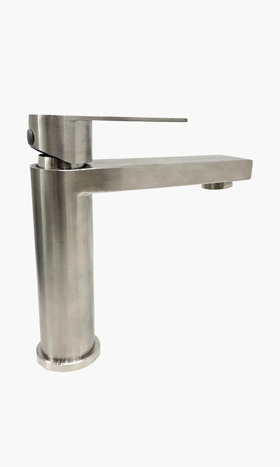 Torneira para Banheiro Bica Baixa - MondoMio - Round Baixa Escovada - FN-90