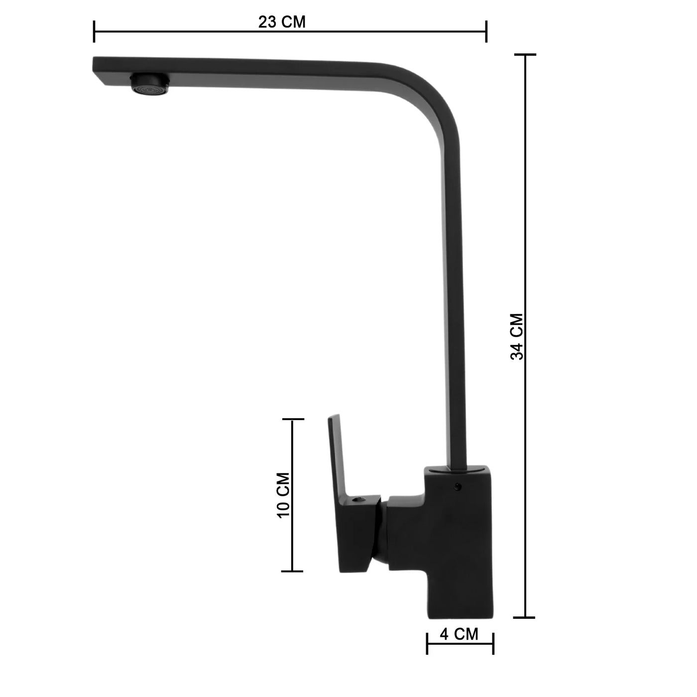 Torneira para Cozinha Monocomando - Mondo Mio - Stripe Preto