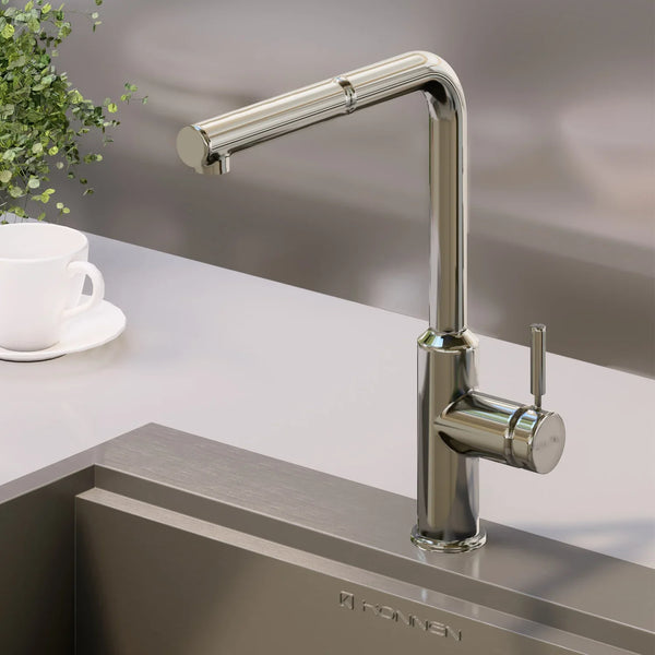 Torneira Gourmet Extensivel Monocomando para Cozinha - Konnen Metais - Milano Cr