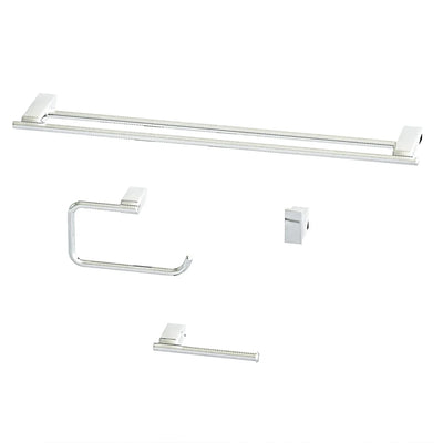 Acessorios para Banheiro Kit com 4 peças - Mondo Mio - Atlantis Toalheiro Duplo