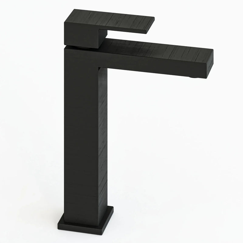 Torneira para Banheiro Bica Alta - Konnen Metais - Square Alta Preto Fosco - FN-