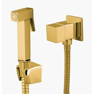 Ducha Higienica para Banheiro - Konnen Metais - Ducha Higienica Square Dourada - Mondo Mio