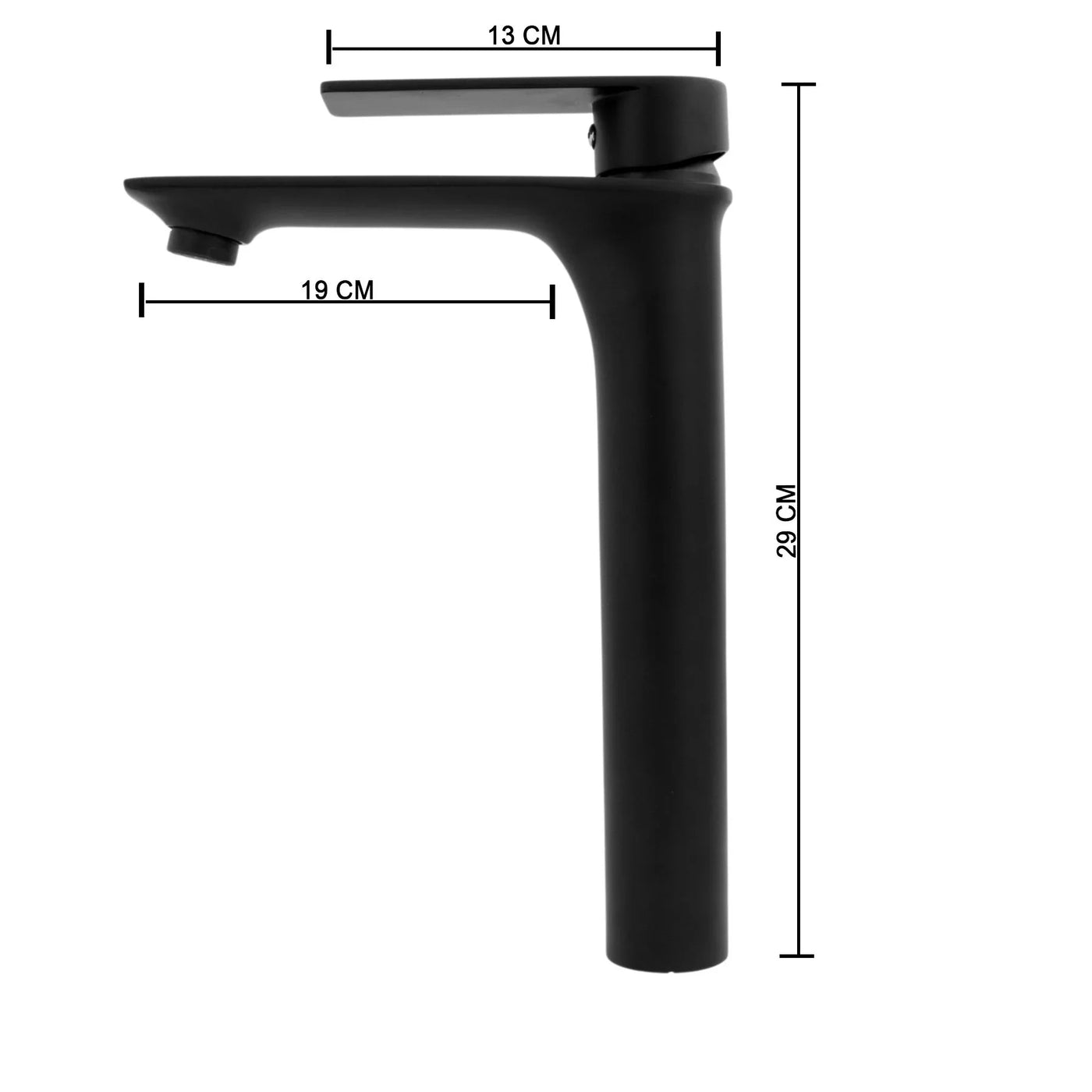 Torneira para Banheiro Monocomando Bica Alta - Mondo Mio - Basique Alta Pret