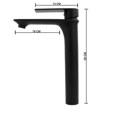 Torneira para Banheiro Monocomando Bica Alta - Mondo Mio - Basique Alta Pret