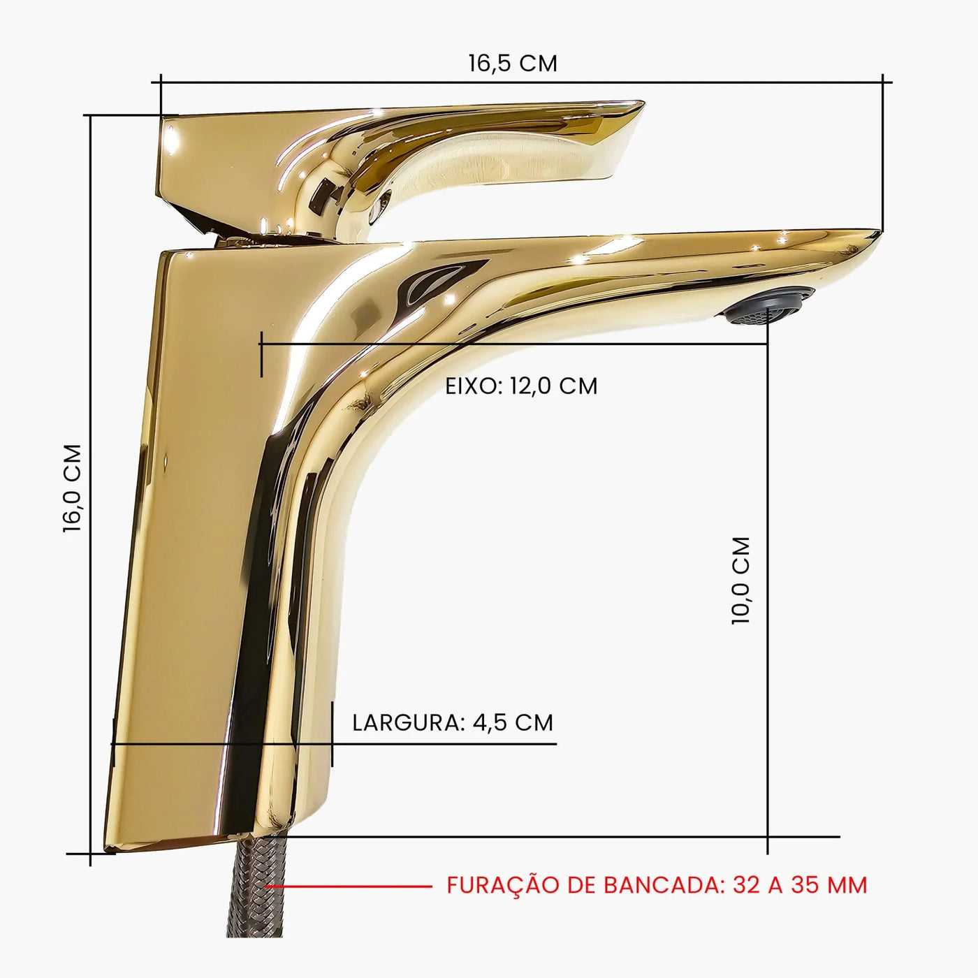 Torneira para Banheiro Monocomando Bica Baixa   - MondoMio - Crystal Baixa
