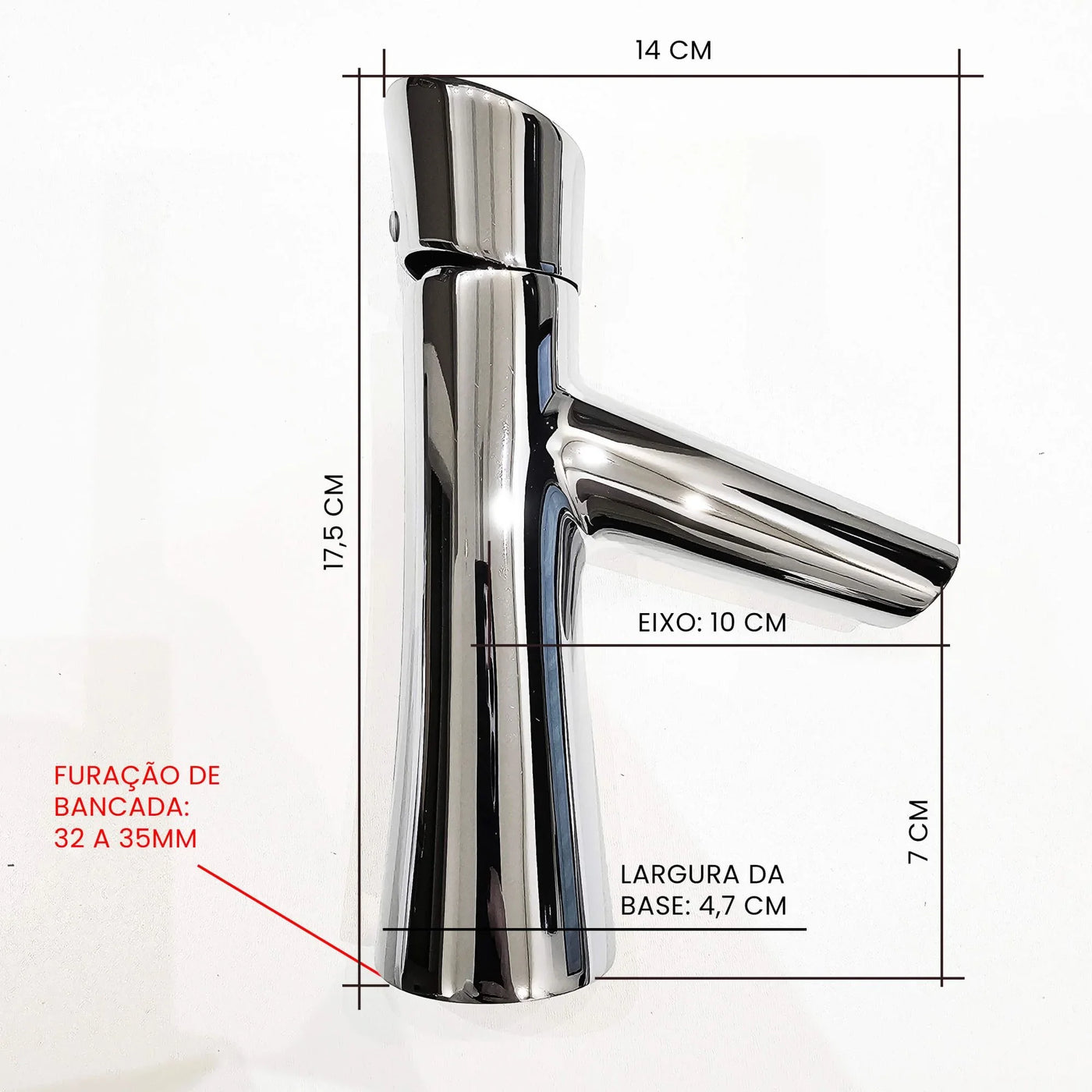 Torneira para Banheiro Monocomando Bica Baixa - MondoMio - Flow Baixa - SD9