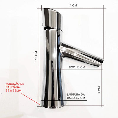 Torneira para Banheiro Monocomando Bica Baixa - MondoMio - Flow Baixa - SD9